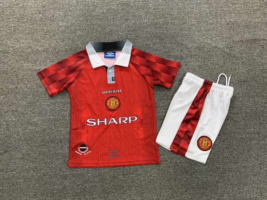 Kids-Manchester Utd 96/98 Home Soccer Jersey